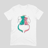 Stepevoli Clothing - Round Neck T-Shirt (Men) - Cats In Love (11 Colours)
