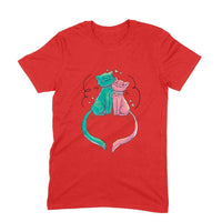 Stepevoli Clothing - Round Neck T-Shirt (Men) - Cats In Love (11 Colours)