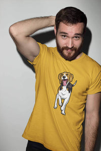 Stepevoli Clothing - Round Neck T-Shirt (Men) - Fun Loving Beagle (11 Colours)