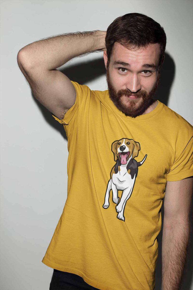 Stepevoli Clothing - Round Neck T-Shirt (Men) - Fun Loving Beagle (11 Colours)