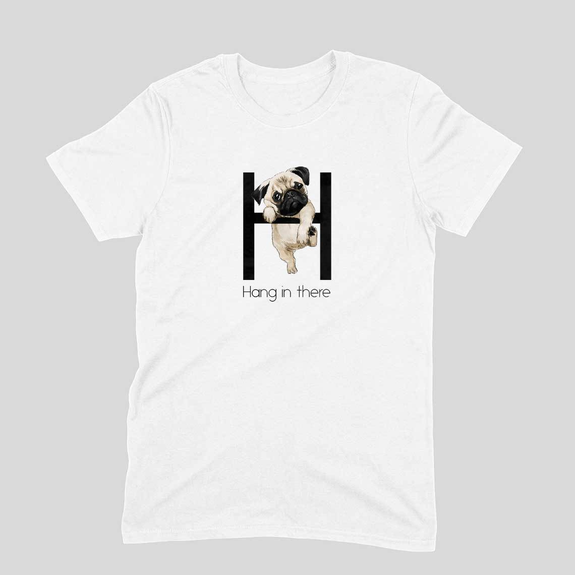 Stepevoli Clothing - Round Neck T-Shirt (Men) - Hang In There Pug (6 Colours)