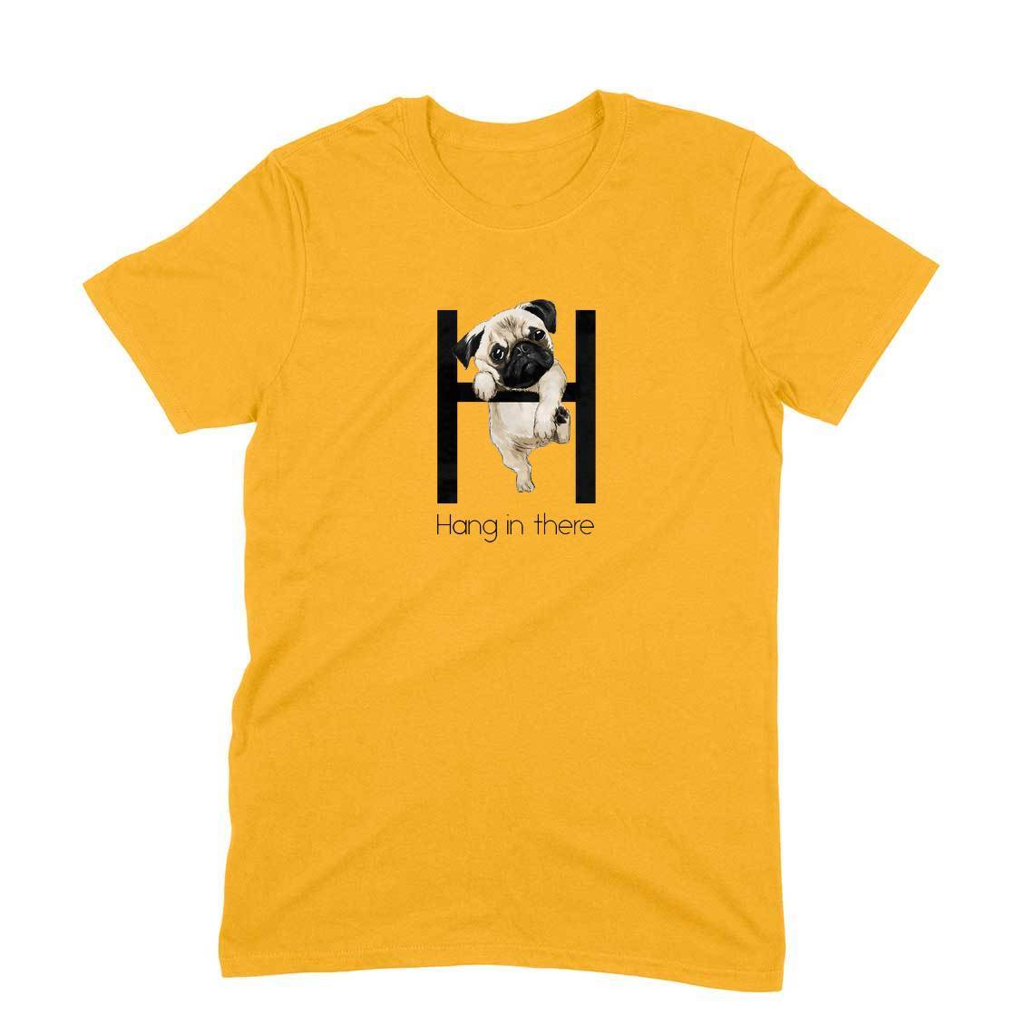 Stepevoli Clothing - Round Neck T-Shirt (Men) - Hang In There Pug (6 Colours)