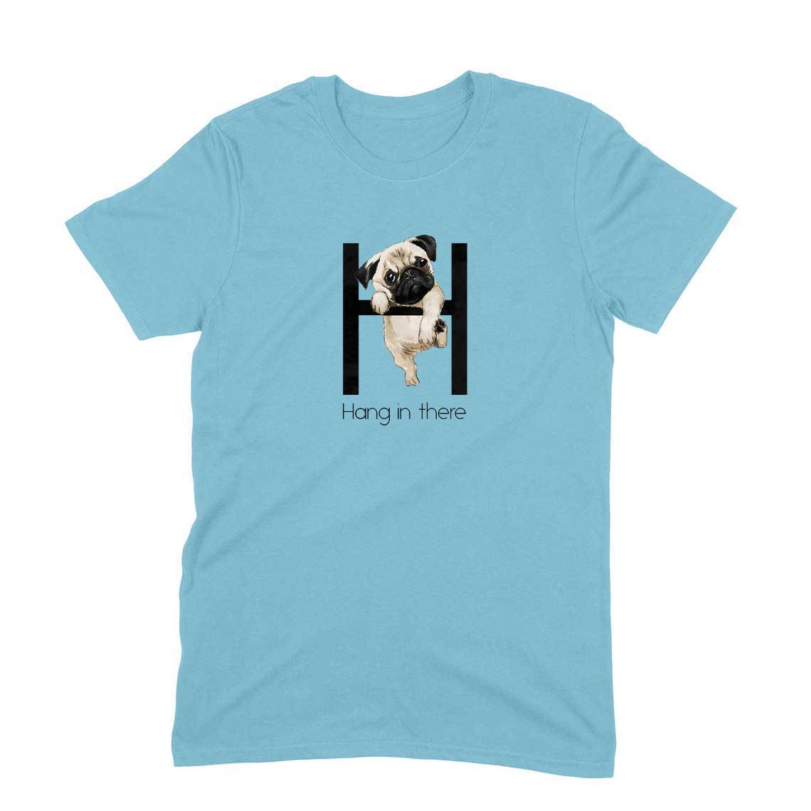 Stepevoli Clothing - Round Neck T-Shirt (Men) - Hang In There Pug (6 Colours)