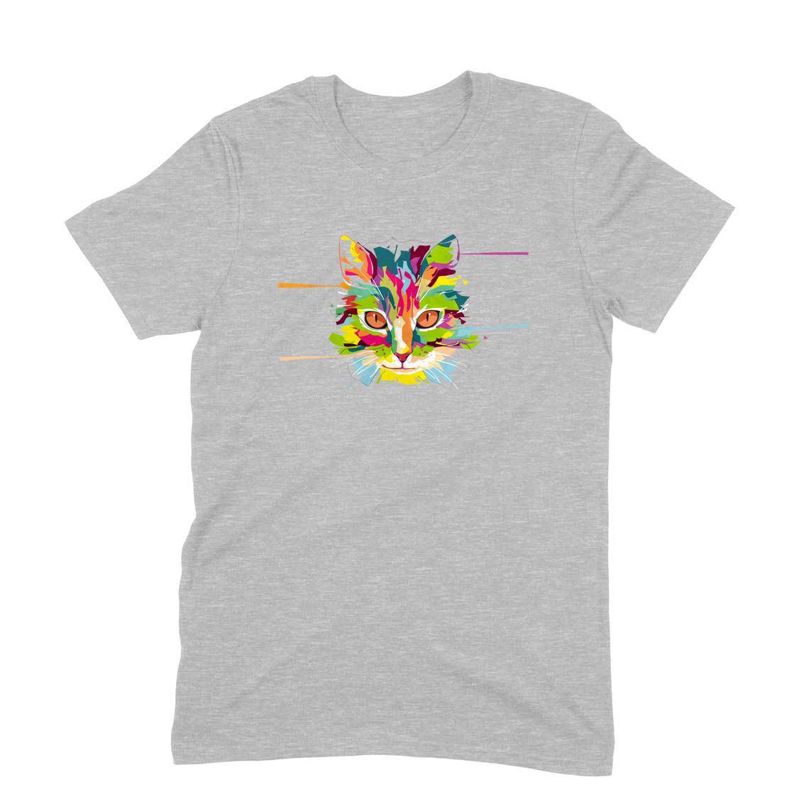 Stepevoli Clothing - Round Neck T-Shirt (Men) - Laser Sharp Cat (11 Colours)