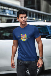 Stepevoli Clothing - Round Neck T-Shirt (Men) - Laser Sharp Cat (11 Colours)