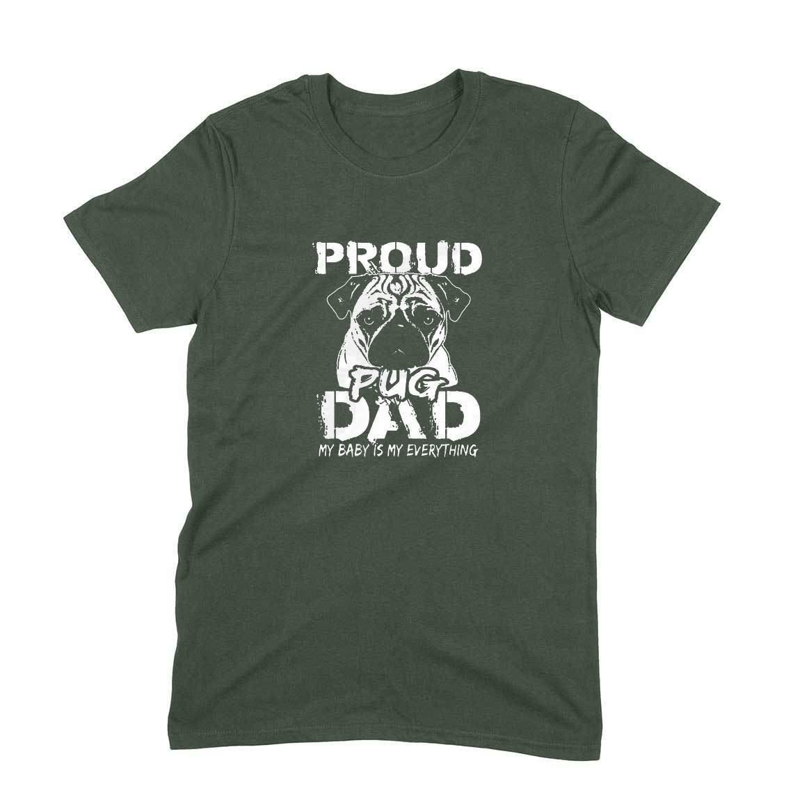 Stepevoli Clothing - Round Neck T-Shirt (Men) - Proud Pug Dad (6 Colours)
