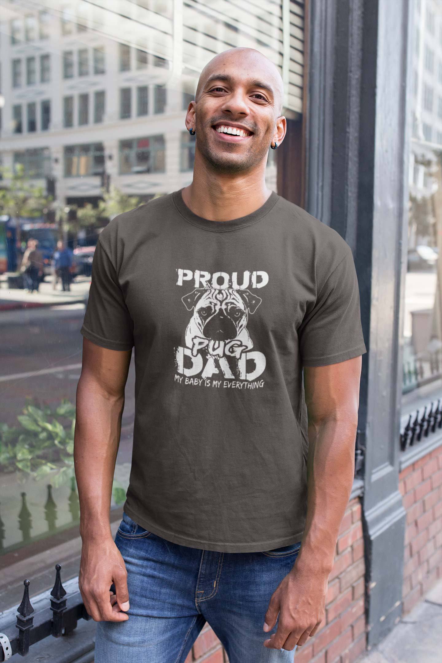 Stepevoli Clothing - Round Neck T-Shirt (Men) - Proud Pug Dad (6 Colours)