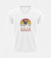 V Neck T-Shirt (Men) - The Cat Whisperer (2 Colours)