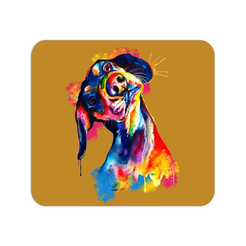 Stepevoli Mouse Pads - Tilted Head Rainbow Dog Mouse Pad