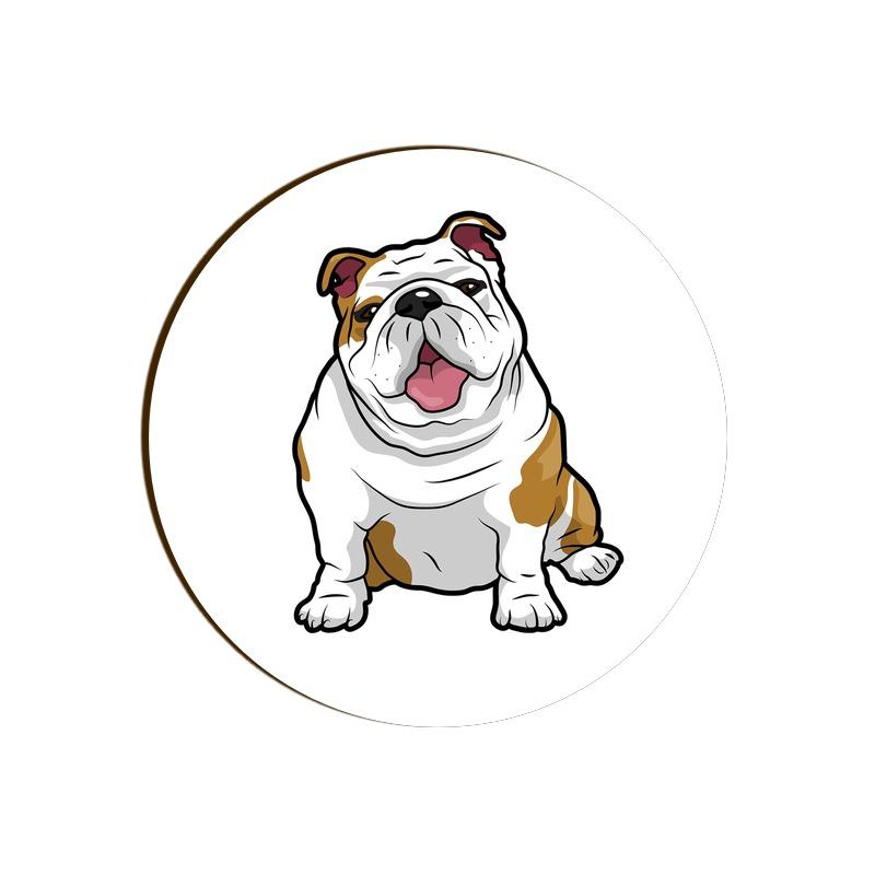 Stepevoli Coasters - Wringkly Sprinkly Bulldog Round Coaster