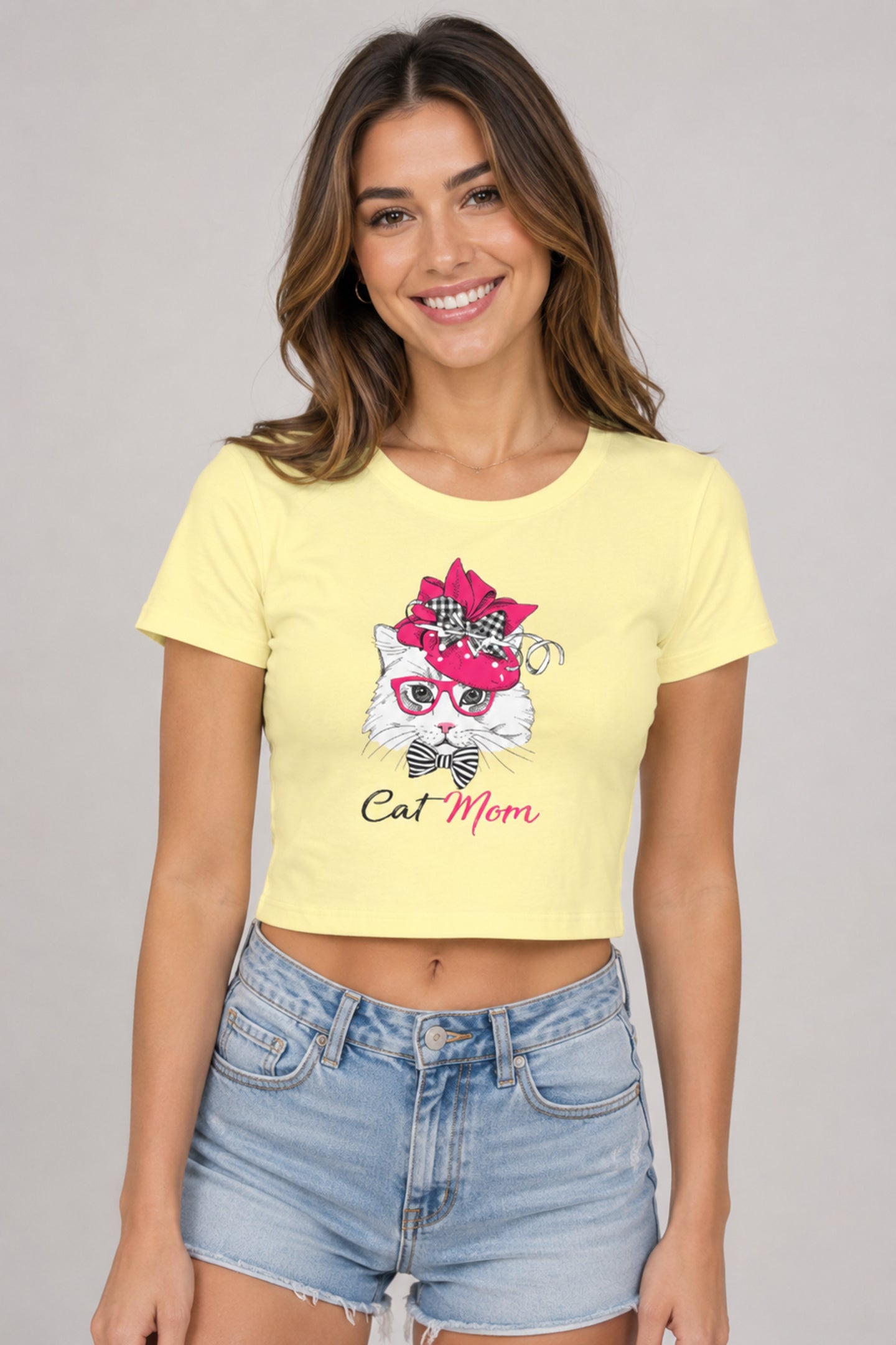 Crop Top (Women) - Meow-gnificent Cat Mom (8 Colours)