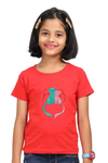 Round Neck T-Shirt (Girls) - Cats In Love (4 Colours)
