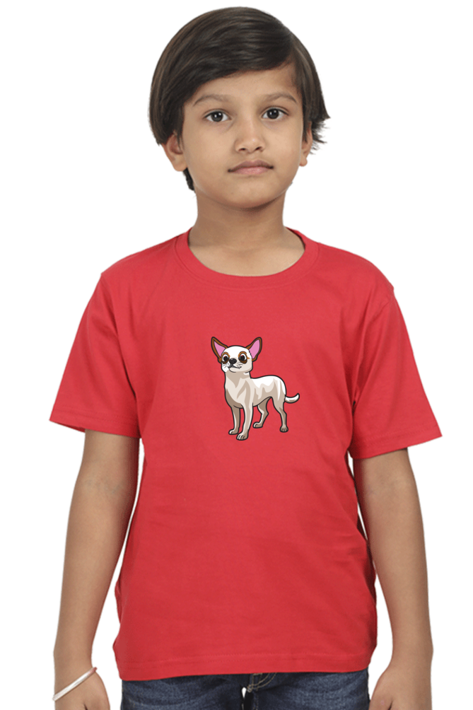 Round Neck T-Shirt (Boys) - Chatty Chihuahua (10 Colours)