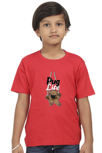 Round Neck T-Shirt (Boys) - Pug Life (10 Colours)