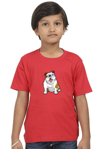 Round Neck T-Shirt (Boys) - Wringkly Sprinkly Bulldog (10 Colours)