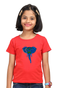 Round Neck T-Shirt (Girls) - Elephantastic (4 Colours)