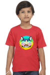 Round Neck T-Shirt (Boys) - Cat With Glasses (10 Colours)