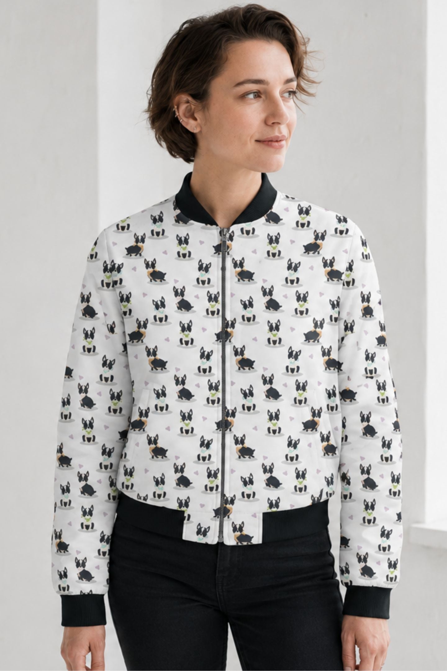 Bomber Jacket (Women) - French Bulldog Buddies