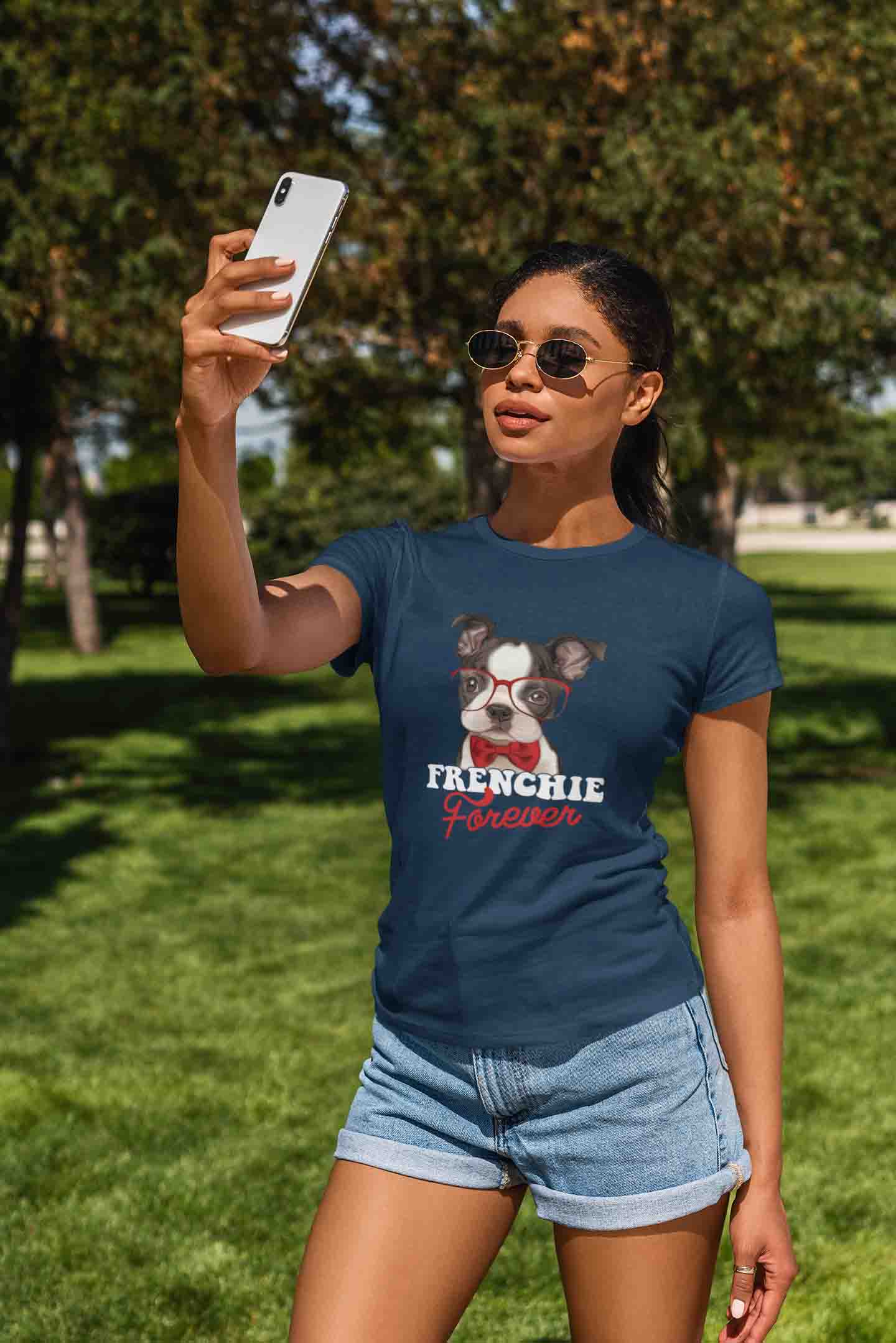 Round Neck T-Shirt (Women) - Barking Bowtie (10 colours)