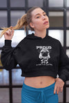 Crop Hoodie (Women) - Proud Pug Sis (3 Colours)