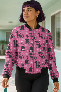 Bomber Jacket (Women) - Purrfectly Pink