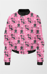 Bomber Jacket (Women) - Purrfectly Pink