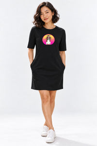 T-shirt Dress With Pockets - Lil Miss Beagle (6 Colours) (Slim Fit)