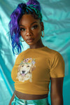 Crop Top (Women) - Golden Blooms (13 Colours)