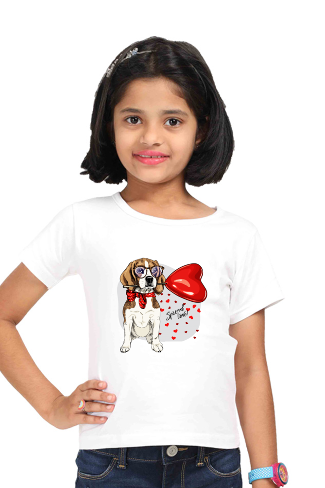 Round Neck T-Shirt (Girls) - Beagle Furever Love (7 Colours)