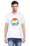 V Neck T-Shirt (Men) - Beagle Sunset (5 Colours)