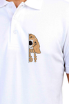 Polo Neck T-Shirt (Men) - Basset Hound Hello (11 Colours)