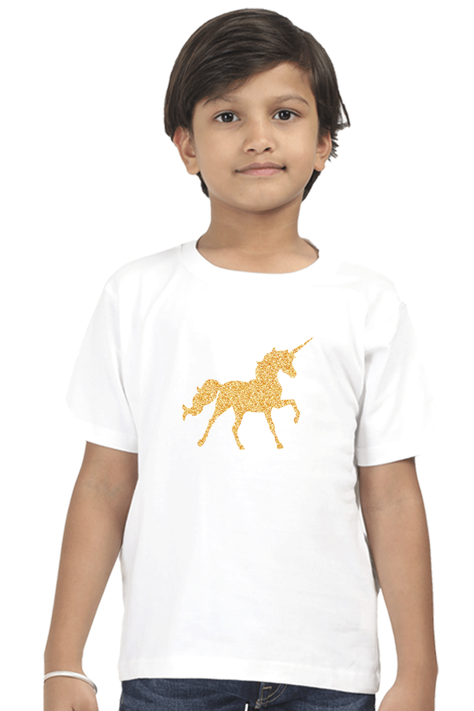 Round Neck T-Shirt (Boys) - Mystical Unicorn (10 Colours)