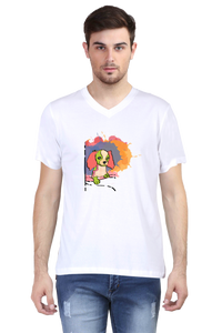 V Neck T-Shirt (Men) - Cavalier King Charles Spaniel (2 Colours)