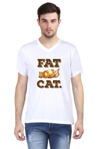 V Neck T-Shirt (Men) - Fat Cat (2 Colours)