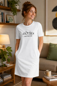 T-shirt Dress With Pockets - Belly Rub A Dub (3 Colours) (Slim Fit)