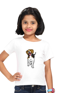 Round Neck T-Shirt (Girls) - Fun Loving Beagle (7 Colours)