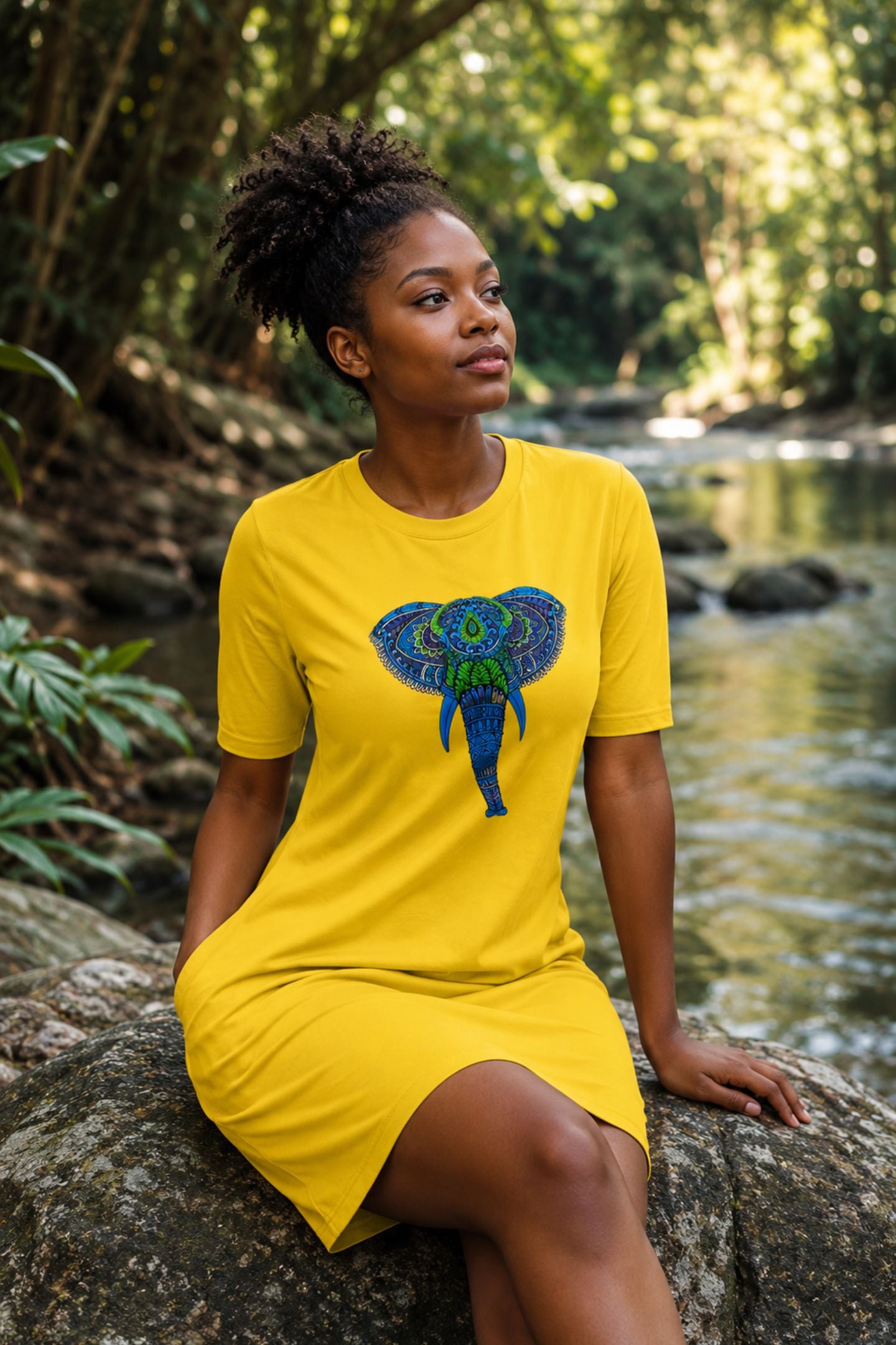 T-shirt Dress With Pockets - Elephantastic (4 Colours) (Slim Fit)