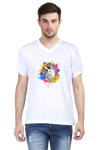 V Neck T-Shirt (Men) - Splashes Of Joy Puppy (5 Colours)