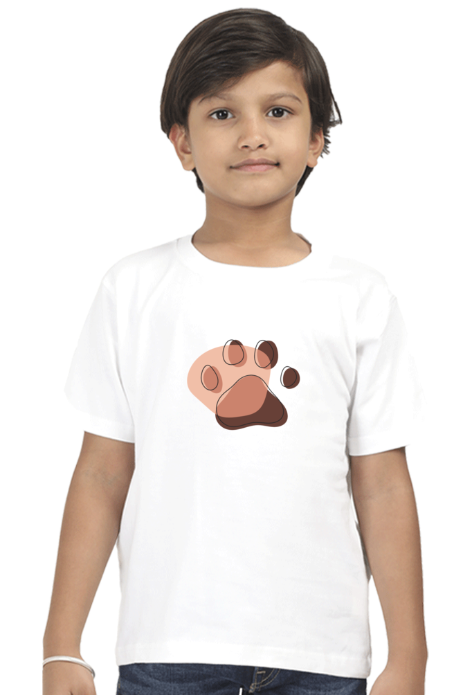 Round Neck T-Shirt (Boys) - Pawsitive Vibes (10 Colours)