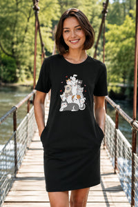 T-shirt Dress With Pockets - Cuddle Crew (5 Colours) (Slim Fit)