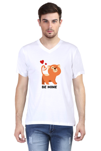 V Neck T-Shirt (Men) - Be Mine Valentine (2 Colours)