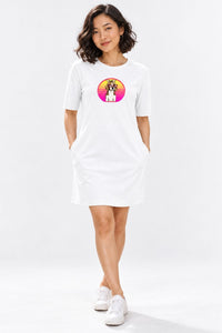 T-shirt Dress With Pockets - Lil Miss Beagle (6 Colours) (Slim Fit)