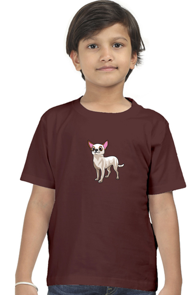 Round Neck T-Shirt (Boys) - Chatty Chihuahua (10 Colours)