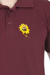 Polo Neck T-Shirt (Men) - A Meowment Of Sunshine (10 Colours)