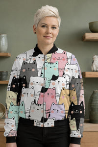 Bomber Jacket (Women) - Paws And Whiskers