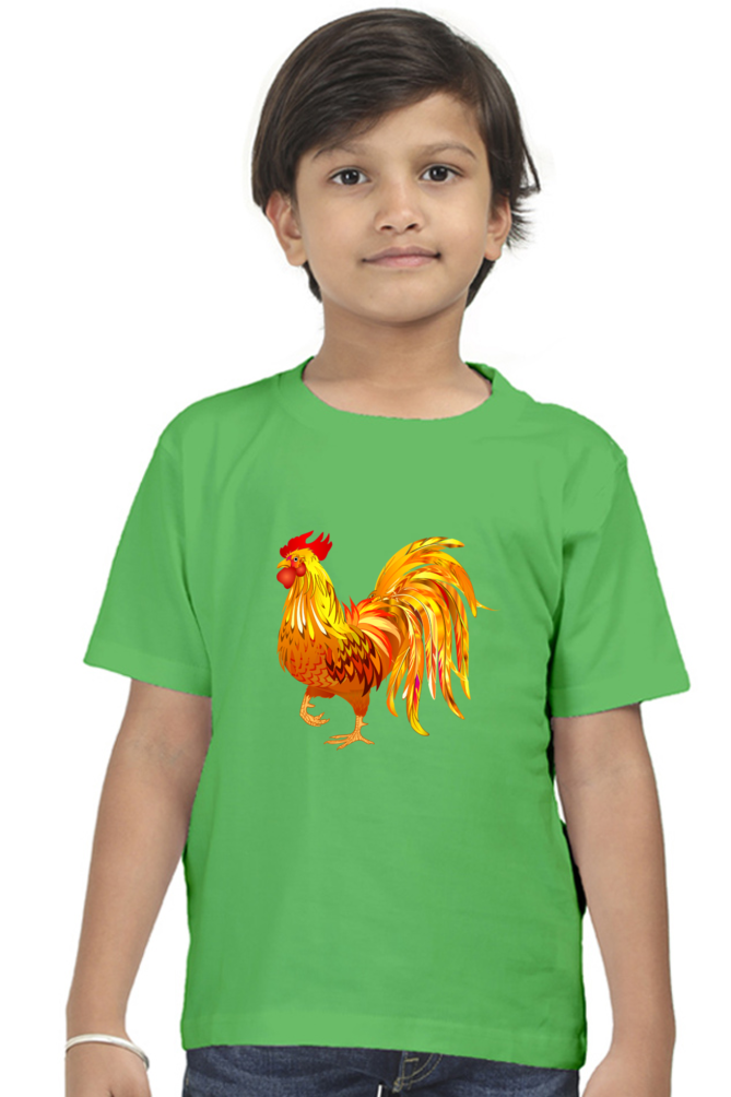 Round Neck T-Shirt (Boys) - Cock-a-Doodle-Doo (10 Colours)