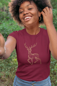 Round Neck T-Shirt (Women) - Stardust Stag (7 colours)