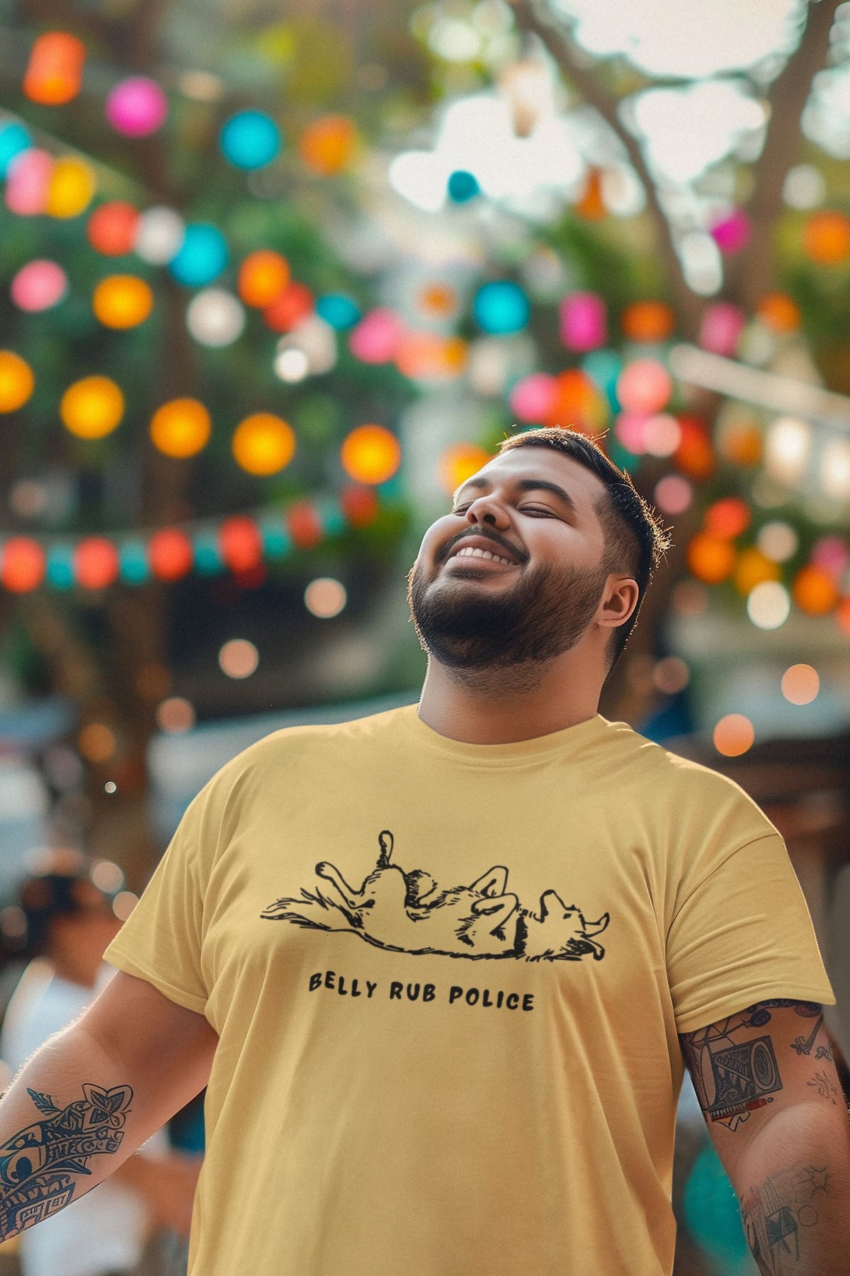 Round Neck T-Shirt (Men) - Belly Rub A Dub (11 Colours)