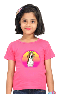 Round Neck T-Shirt (Girls) - Lil Miss Beagle (7 Colours)