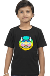 Round Neck T-Shirt (Boys) - Cat With Glasses (10 Colours)